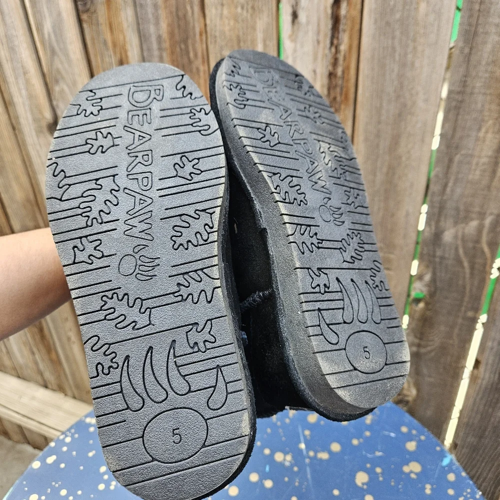Bearpaw Black Suede Boots Women Size 5 - Picture 15 of 15